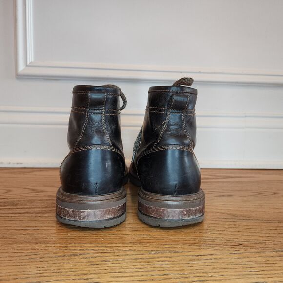 Johnston & Murphy Men's Dark Brown Trufoam Barrett  Plain Toe Leather Boot 12 - Picture 6 of 11